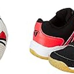 Gowin Court Shoe Power Black Red Size 6 with Triumph Handball Rubberised Junior-image-81