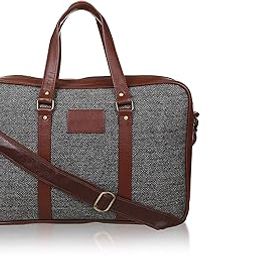 Alisa Bag Manufacturer Handcrafted Top Handle Workbag Laptop Sling Bag (Brown)-picture-21