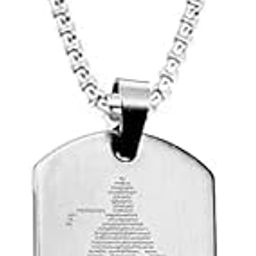 HANUMAN CHALISA Stainless Steel Necklace for Men | Locket and Pendant Necklace for Men and Guys | Hanuman Necklace and Gada Micro-carved Tag with Chain in Black 22 Inches (Grey)-image-72