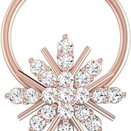 avsar 18K Rose Gold & Certified Diamond Nosering For Women's/Girls | Stylish & Elegant | AVNO137PA-picture-5