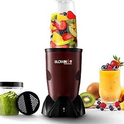 BLOWHOT Nutrimix Pro Mixer 2 Jars Grinder Blender, 500W Power, High Torque Powerful Motor with 22000 RPM, Efficient SS Blades, 1 Year Warranty - Sparkling Maroon-21