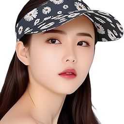 Zacharias Women's Cotton Floral Printed Visor Cap 25sfv-05 (Black_Free Size) (Pack of 1)-image-61