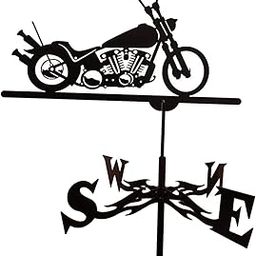 LOOM TREE® Black Stainless Metal Motorcycle Weathervane Weather Vane Garden Ornament | Yard, Garden & Outdoor Living | Garden Decor | Weathervanes-image-84