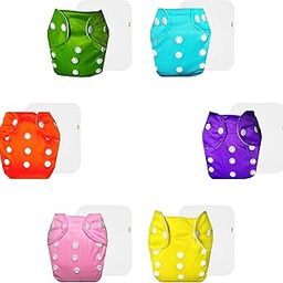 Dumbledo Lite Cloth Diaper with Cotton Insert (Pack of 6) | Dry Feel and Comfortable | 6-Layer Absorbent Pad | Easy to Clean | Trusted by Moms | 3 Months – 2 Years | Unisex Baby-image-31