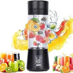 Plastic Mini Blender Fruit Mixer Machine Portable Electric Juicer Grinder Cup 380Ml Personal Blender Smoothie Maker Usb Rechargeable Fruit Juice&Mixer For Home&Gym(Multi 6 Bled)1 Microwatts-18