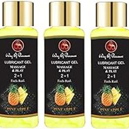 Lube Flavoured Lubricant Gel - 50ml | Water based lube | Pack of 5 (Pineapple, Pack of 5)-image-18