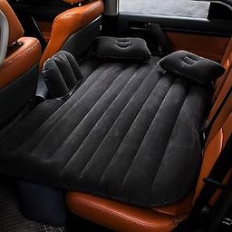 iWagon-Premium Car Bed Mattress for Back seat with Pump,2 Air Pillow|Quick Inflatable Back Seat Bed|Car Inflatable Mattress| Car Bed for Kids,Travel,Trips,Camping,Picnic,Pool & Beach| Black-image-78