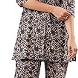 Women's Pure Cotton Floral Printed Straight Co-ord Set-image-91