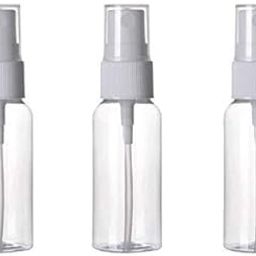 Hunky Dory 50ml Empty Plastic Transparent Refillable Fine Mist Spray Bottle for hand sanitizer,Perfume, Lotion, Oil, Travel | Costemic use etc (Pack of 3)-83