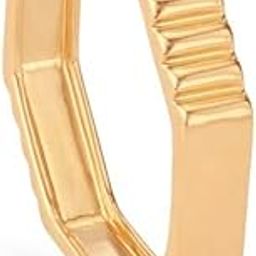 Yellow Gold Octagonal Charm Ring-image-76