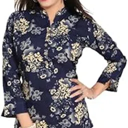 keshubaba Women's Polyester Crepe Short Tunic Top | short kurti for jeans for women |kurti tops | short kurti | short kurti for women | short kurti for girls-picture-44