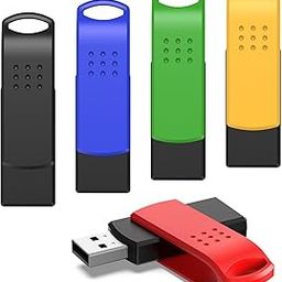 32GB USB Flash Drive 5 Pack (Black/Green/Red/Blue/Yellow), USB-A, 12MB/s Read 4.5MB/s Write, Multicolor Thumb Drives for PC, Laptop, Team Use, Document Photo Music Storage (32GB 5 Pack)-image-61