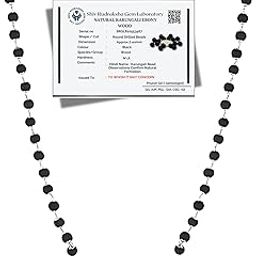 Original Karungali Malai 54 Beads 7mm with Silver Cap -Authentic Karungali Malai for Men-Natural Ebony Wood Spiritual Mala- Karungali Mala Silver for Men -Meditation & Prayer Mala Necklace-image-10