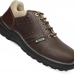Krieger KR 2001 High Performance Safety Shoe with anti-fatigue insocks, Anti-Skid, Heat, Water, Oil & Acid Resistant, 200J Steel Toe Cap, ISI Marked, CE Certified, BIS approved, Size 10 INDIA/UK-42