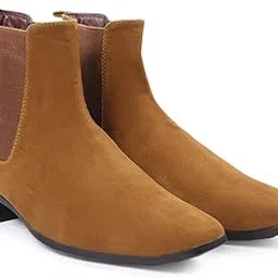 bxxy Mens Height Increasing Suede Material Casual Chelsea Boots-picture-37