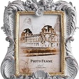 HEAVENGLOW Retro Style Photo Frame Ornate Resin Picture Frame for Bedroom Hallway Decor 7inch-image-37