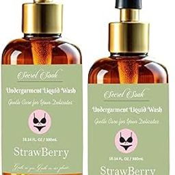 HerbyShine Secret Soak Undergarment Liquid wash for Women, Mild wash (Pack of 2 x 300ml) | Plant-Based & Bleach-Free Detergent Bio Wash for Intimate Wear/Panty Disinfectant Liquid (Strawberry)-image-12