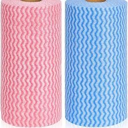 Willton- Non-woven Kitchen Towel Roll | 80 Pulls | Red Kitchen Cloth | Food Safe | Lint-free and Residue-Free | Washable and Reusable | Highly Absorbent (pack of 2)-20