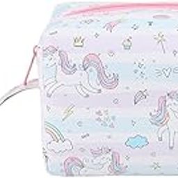 Jiada Unicorn Pouch for Travel Makeup Pouch for Girls, Makeup Organizer Bag, Small Travel Toiletry Bag for Travel Accessories Pink 15 X 9 X 8 cm-image-52