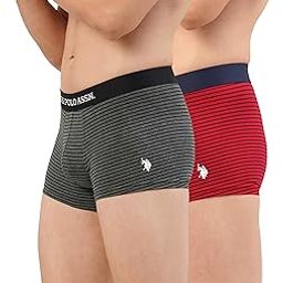Men Cotton Horizontal Stripe Antibacterial Et005 Trunks (Pack of 2)-image-46
