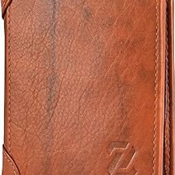 Genuine Leather Wallet for Men with RFID Protection, Bifold Notecase with 2 ID Windows Slim Wallet with 9 Card Slots (Antique Brass)-52
