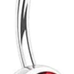 Stainless Steel Dark Red Double Stone Belly Stud For Belly Beauty-picture-2