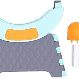 Ndola Portable Potty Training Seat for Toddler - Goohomeey Kids Travel Potty | Foldable Toilet Seat | Baby Potty Seat for Indoor and Outdoor - Blue, Pack of 1-image-99