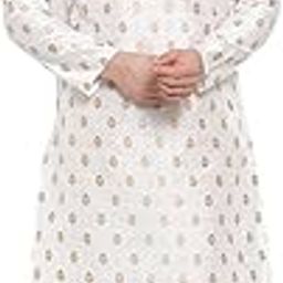Ethnic Jacquard Loop Button Ganesh print Kurta Pyjama set for Mens-88