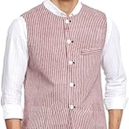 Men Cotton Printed Jacket Red_L-image-35