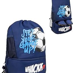 Whackk Blitz Football Bags | Drawstring Backpack Bags|Shoes Mobile Bottle Holder Pocket|Sports Men Boys Bag|Dori Backpack |Gym Bag|Kitbag Kit Bag (Blue)-image-55