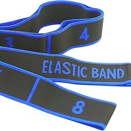 UJEAVETTE Yoga Stretch Strap Portable Yoga Resistance Band for Stretching Home Pilates Blue-image-41