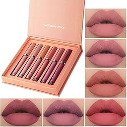 Swizhuda Lipstick Set of 6 Matte Velvet Mini Liquid Lipstick Set for Women (Shade A, 6 Pcs)-picture-38