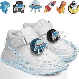 TicEaik AirTag Case for Kids Shoes,2 Cases and 6 Cartoon Patterns,2 Pack Hidden Silicone Shoe Clip for Apple AirTag, GPS Tracker for Children Shoes Shoestring (black and blue)-image-54
