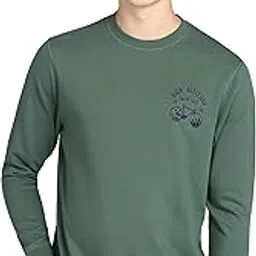 alan jones clothing Men's Crew Neck Graphic Print Pure Cotton Sweatshirt-picture-37