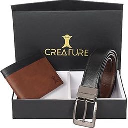 Belt & Wallet Combo For Men Vegan Leather Black & Brown Reversible Belt For Men(BL-01 WL-007)-121