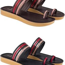 Extra Soft Classic Casual wear with Flexibility Technology Flat Combo for Women's/Girl's(6143+6144)()-image-74