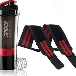 Cool Indian Gym Protein Shaker Bottle with Gym Wrist Band for Boys and Girls. Protein Shaker !Leakproof Shaker !Wrist Supporter !Weightlifting Supporter Band.(Pack of 2) (RED)-image-18
