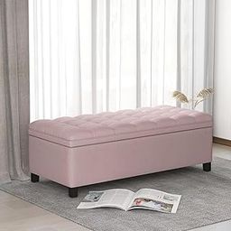 The Sofa Studio - Modern Chasterfield 2 Seater Bench Button Tufted Velvet Bed Side Storage Bench for Living Room, Bedroom, Entryway (Pink)-image-27