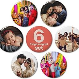 Divamism Fridge Magnet Customized Photo Set of 6 for Family, Personalized Gifts for Women, Freeze Magnets Photo Frame, Wedding for Couples, Fridge Magnets Refrigerator Stylish-image-10