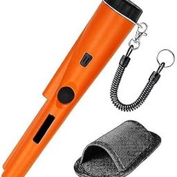 Metal Detector Pinpointer, Waterproof 360-Degree, Gold & Treasure Finder with Belt Holster, LED Indicator, and Buzzer Vibration for Adults and Kids (Orange)-image-3