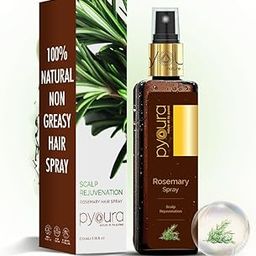 PYOURA Rosemary Water Spray 100ml for hair fall control, Natural Non-greasy Heat Protection Serum Mist Toner supports hair growth, Ayurvedic Pure Herbal 100% extract of fresh rosemary leaves.-image-37
