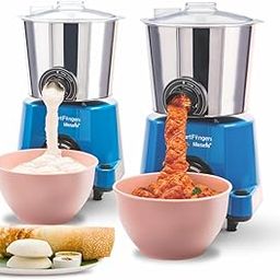 SmartFingers Masala + Table Top Masala Wet Grinder 230V 50hz, 2 Liter, Blue-25