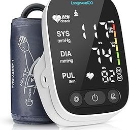 LongevousiOO Blood Pressure Monitor for Home Use, Automatic BP Machine Digital High Blood Pressure Monitors with Large Cuff 8.7"-16.5" for Upper Arm & Accurate Readings-19