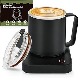 VOBAGA - Coffee Mug Warmer Set with Auto Shut Off, 3 Temperature Settings, Comes with 15oz Coffee Mug, Portable Candle Warmer for Computer Accessories-image-16
