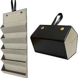 Longjet Glasses Case Travel Sunglasses Organizer Leather Eyeglasses Storage Box Multiple Slots Hanging Eyewear Holder-image-5