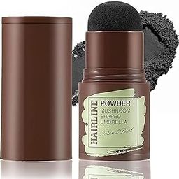 FIGMENT Natural Hairline Powder, Hair Shading Sponge Pen with Hairline Shadow Powder Stick and 1 Pairs Of Eyebrow Stamp, Quick Hair Root Touch-Up, Helps Cover Grey Roots & Bald Spots Instantly (Black)-8