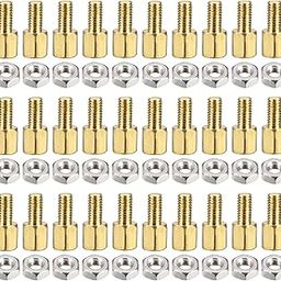 YOKIVE 50 Pcs M3 Standoff Screws, Brass Hex PCB Standoffs, Keep Height Consistent, Great for Motherboard (Gold Tone, 5mm+6mm)-26