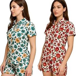 Women’s Printed Co-Ord Set Combo | Pack of Two-Piece Set - (Multicolour)-picture-19