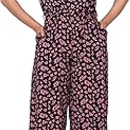 JALMALA’s Multicolor Rayon Long Top/Dress: Floral & Botanic Prints, Jumpsuit Pattern, Waist Belt Work || Kurti, Kurta, Dress or Gown for Teenage Girls & Women (K62+63-M1)-image-76
