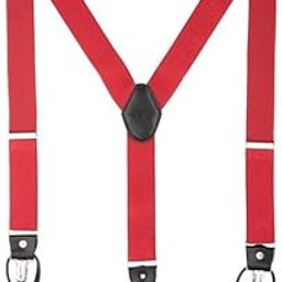 Bosster Red with Black Y-Back Button & Clip Suspender for Men-image-20